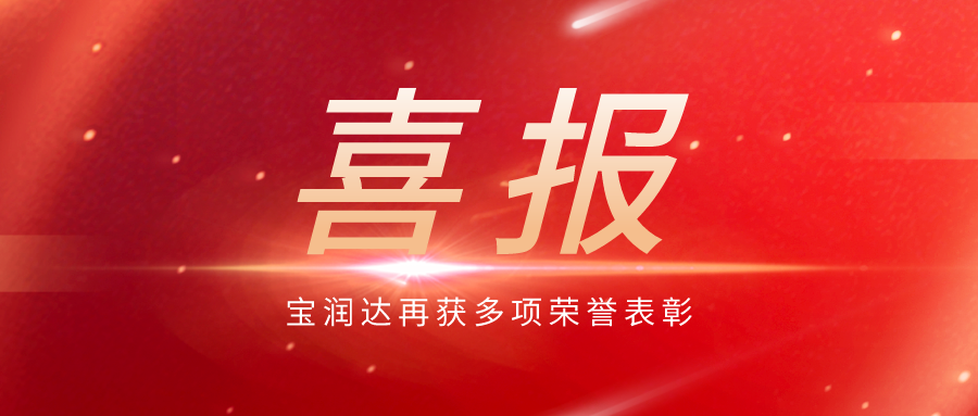 喜報！寶潤達再獲榮譽表彰！
